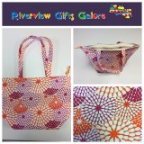 Large Tote Bag With Zip - Crimson Orange Pattern Large Tote Bag With Zip - Crimson Orange Pattern